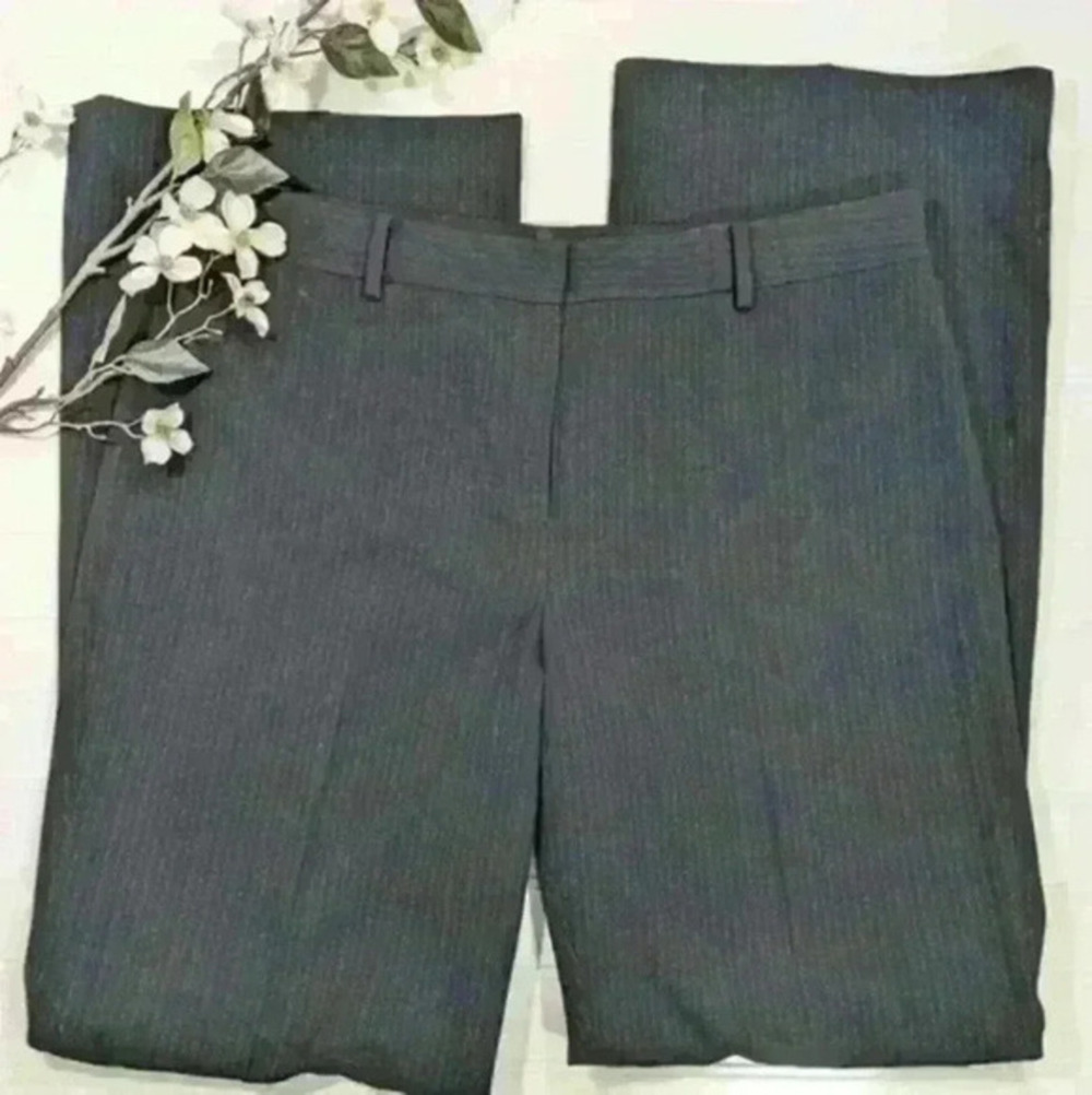 Tahari Navy Pinstriped Trouser